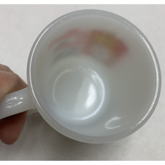 Mom the Queen of My Heart Glasbake USA Milk Glass Mug Mothers Day Gift Orange - Picture 9 of 9